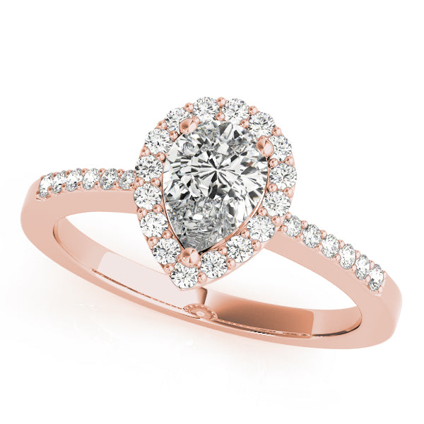 Pavé Halo Diamond Engagement Ring (1/5 ct. tw.)