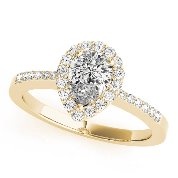 Pavé Halo Diamond Engagement Ring (1/5 ct. tw.)