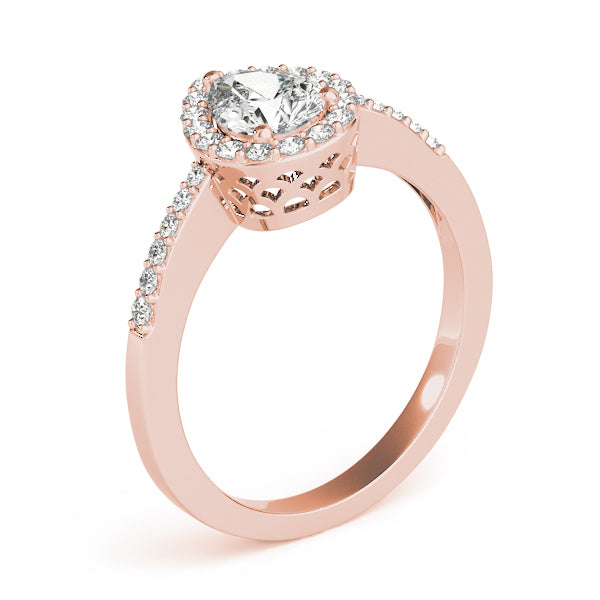 Pavé Halo Diamond Engagement Ring (1/4 ct. tw.)