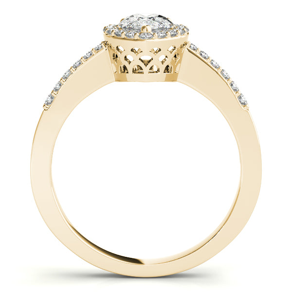 Pavé Halo Diamond Engagement Ring (1/5 ct. tw.)