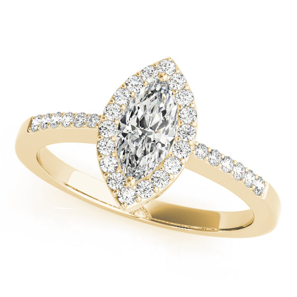 Halo Pavé Diamond Engagement Ring (1/5 ct. tw.)