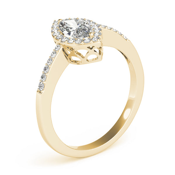Halo Pavé Diamond Engagement Ring (1/5 ct. tw.)