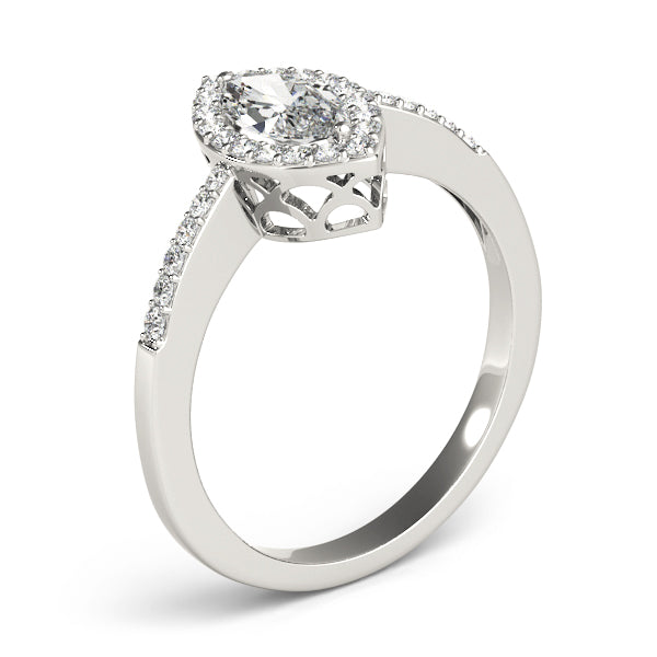 Halo Pavé Diamond Engagement Ring (1/4 ct. tw.)