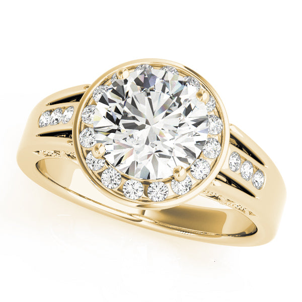 Bezel Halo Diamond Engagement Ring (1/6 ct. tw.)