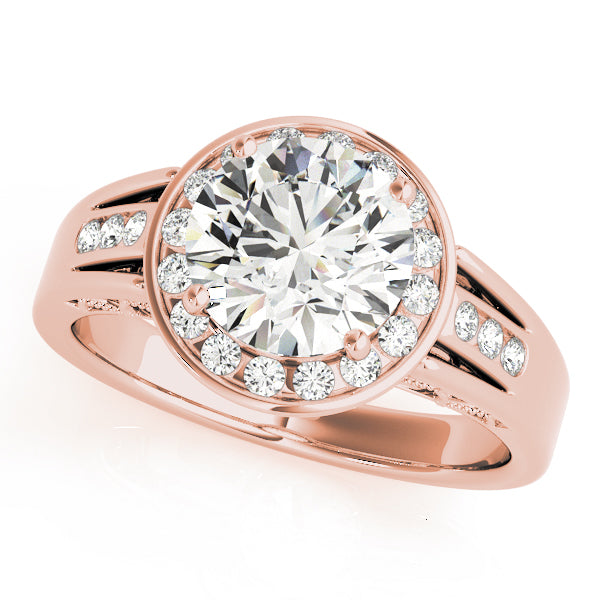 Bezel Halo Diamond Engagement Ring (1/6 ct. tw.)