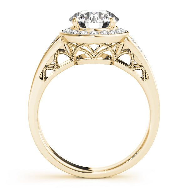 Bezel Halo Diamond Engagement Ring (1/6 ct. tw.)