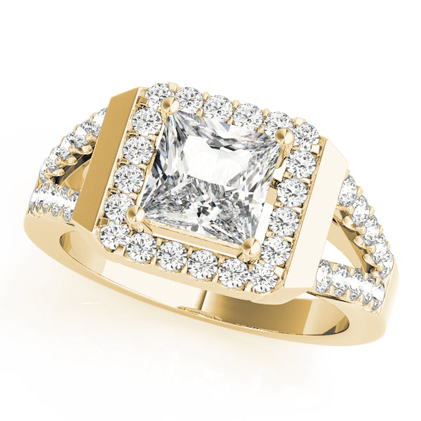 Split Shank Halo Pavé Diamond Engagement Ring (1/2 ct. tw.)