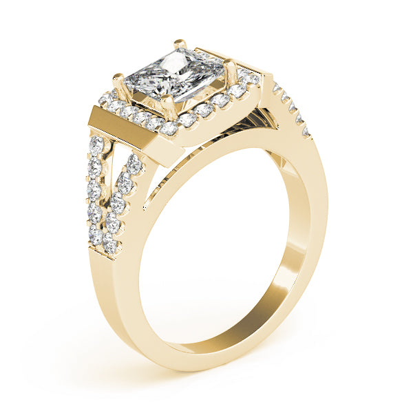 Split Shank Halo Pavé Diamond Engagement Ring (1/2 ct. tw.)