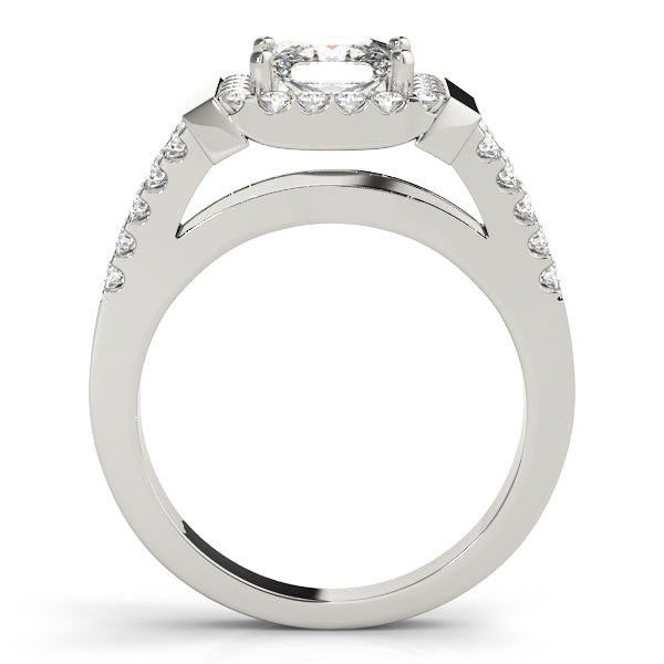 Split Shank Halo Pavé Diamond Engagement Ring (1/2 ct. tw.)