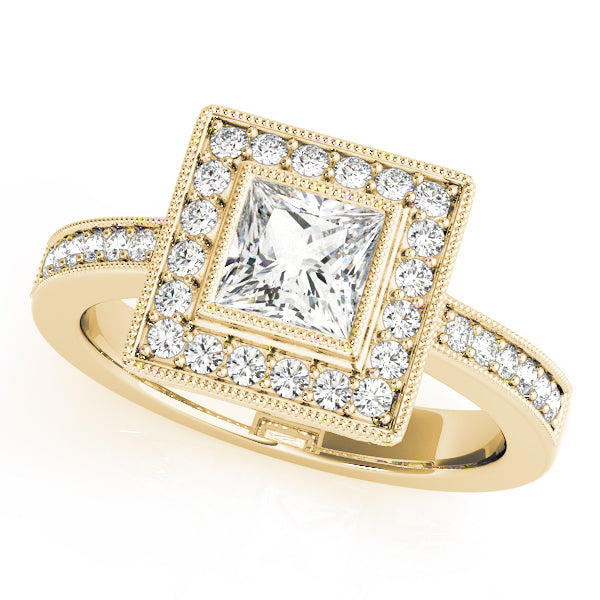 Vintage Milgrain Halo Diamond Engagement Ring (1/3 ct. tw.)