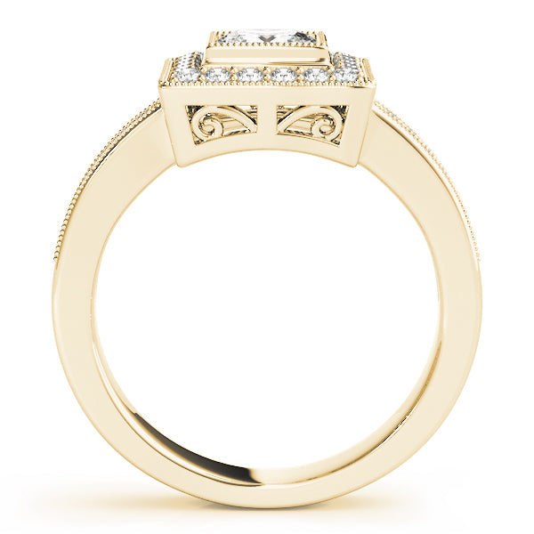Vintage Milgrain Halo Diamond Engagement Ring (1/3 ct. tw.)