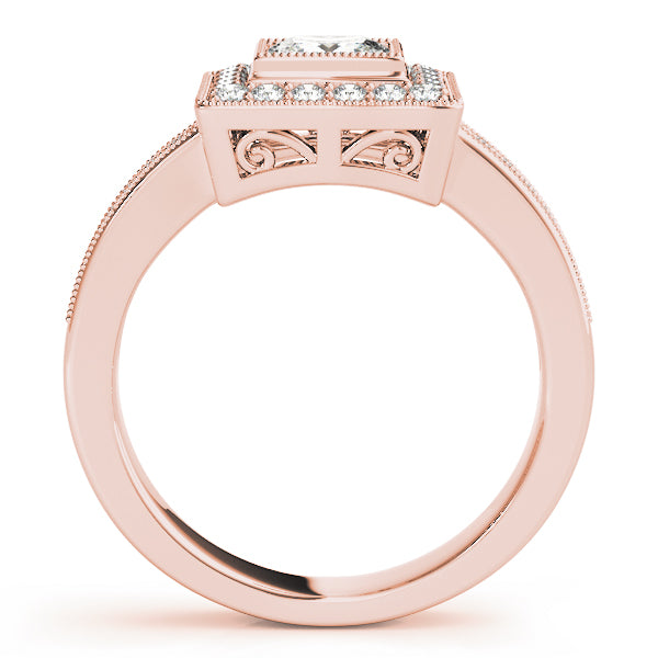 Vintage Milgrain Halo Diamond Engagement Ring (1/3 ct. tw.)