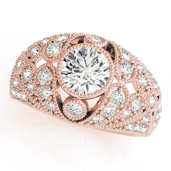 Vintage Milgrain Cluster Diamond Engagement Ring (3/4 ct. tw.)