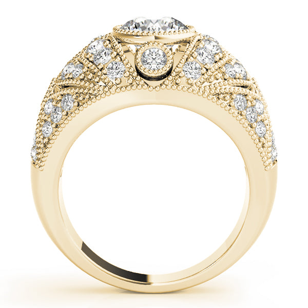 Vintage Milgrain Cluster Diamond Engagement Ring (3/4 ct. tw.)