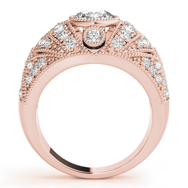 Vintage Milgrain Cluster Diamond Engagement Ring (3/4 ct. tw.)
