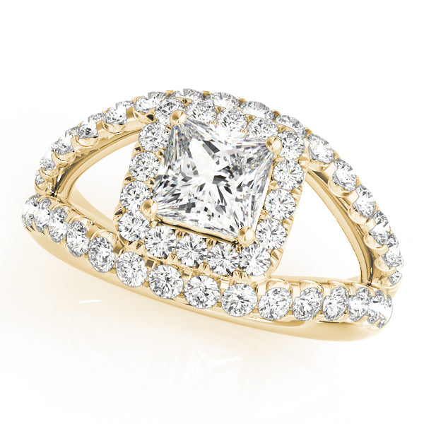 Split Shank Pavé Halo Diamond Engagement Ring (5/8 ct. tw.)