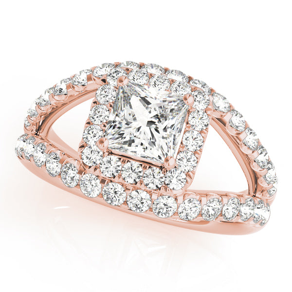 Split Shank Pavé Halo Diamond Engagement Ring (5/8 ct. tw.)
