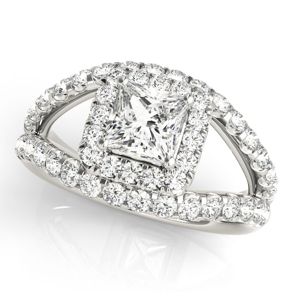 Split Shank Pavé Halo Diamond Engagement Ring (5/8 ct. tw.)