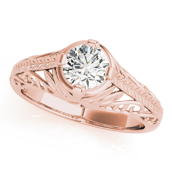 Vintage Engraved Engagement Ring