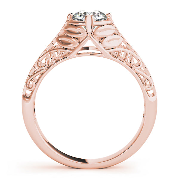 Vintage Engraved Engagement Ring