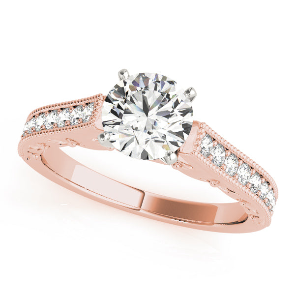 Milgrain Channel-Set Diamond Engagement Ring (1/4 ct. tw.)