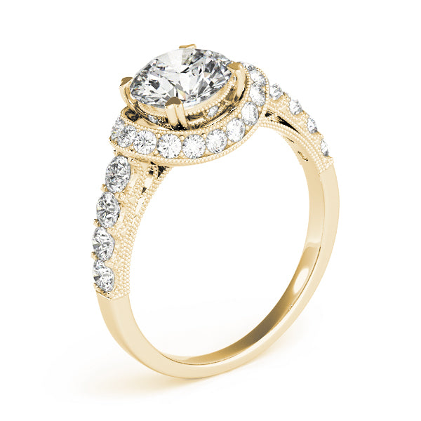 Halo Pavé Diamond Engagement Ring (5/8 ct. tw.)
