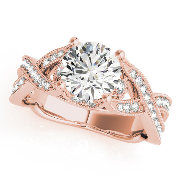 Twist Pavé Diamond Engagement Ring (3/8 ct. tw.)