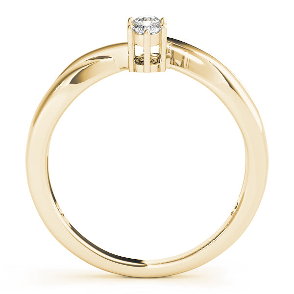 Twist Three-Stone Diamond Engagement Ring