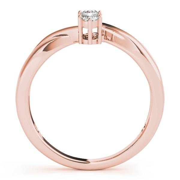 Twist Three-Stone Diamond Engagement Ring