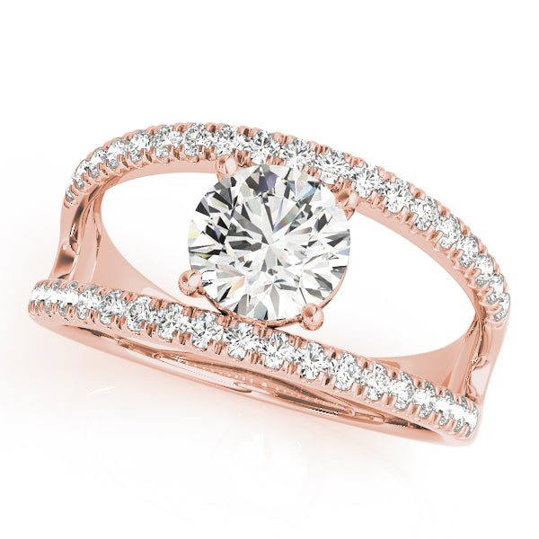 Modern Pavé Open Band Diamond Engagement Ring (1/3 ct. tw.)