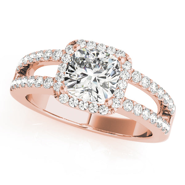 Split Shank Pavé Halo Diamond Engagement Ring (3/8 ct. tw.)