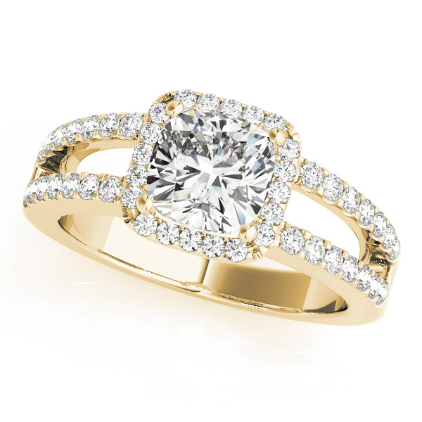 Split Shank Pavé Halo Diamond Engagement Ring (3/8 ct. tw.)
