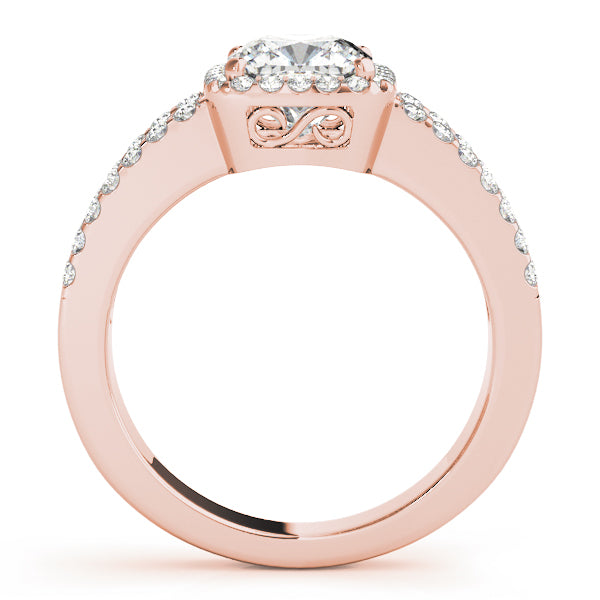 Split Shank Pavé Halo Diamond Engagement Ring (3/8 ct. tw.)