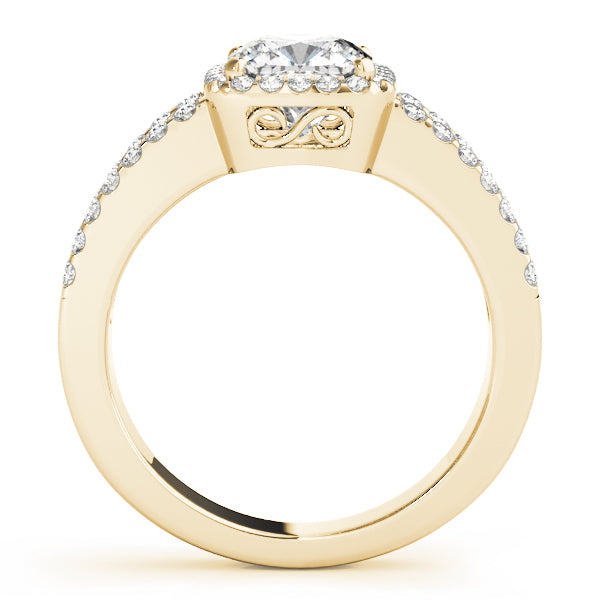 Split Shank Pavé Halo Diamond Engagement Ring (3/8 ct. tw.)
