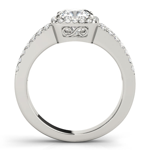 Split Shank Pavé Halo Diamond Engagement Ring (3/8 ct. tw.)