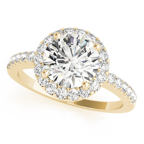 Classic Halo Pavé Diamond Engagement Ring (1/2 ct. tw.)