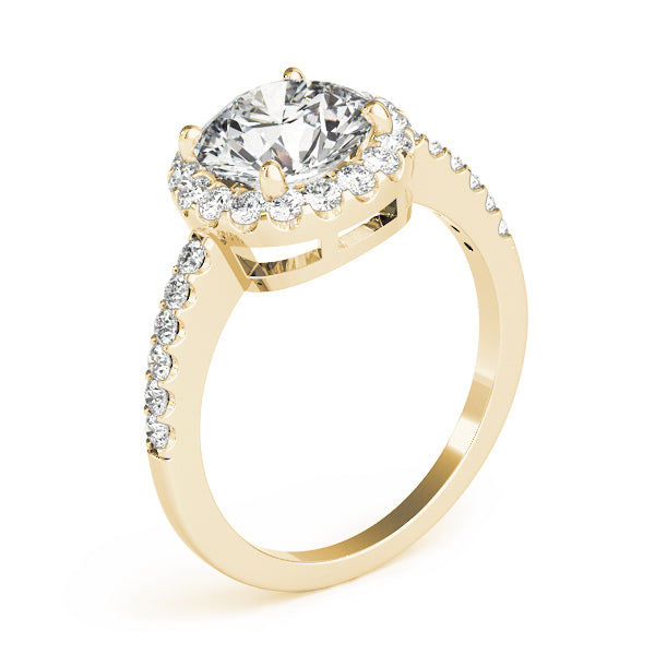 Classic Halo Pavé Diamond Engagement Ring (1/2 ct. tw.)