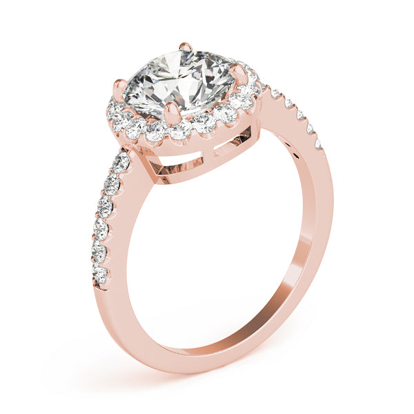 Classic Halo Pavé Diamond Engagement Ring (1/2 ct. tw.)