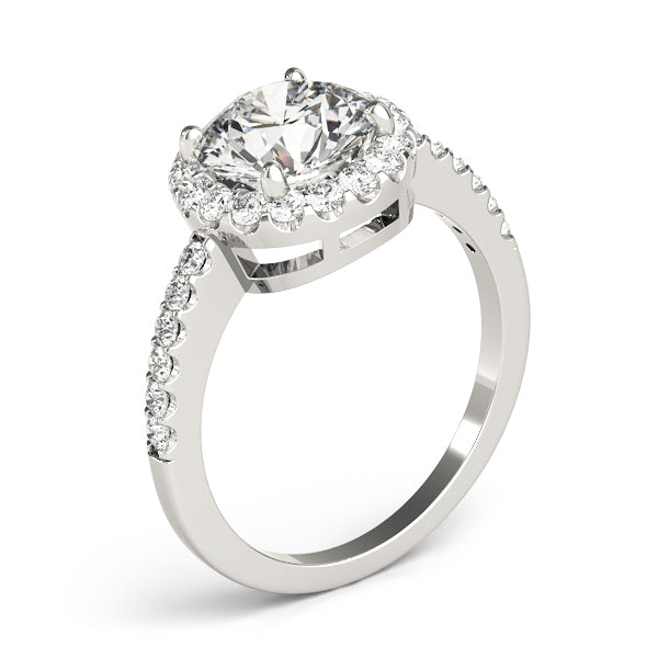 Classic Halo Pavé Diamond Engagement Ring (1/2 ct. tw.)