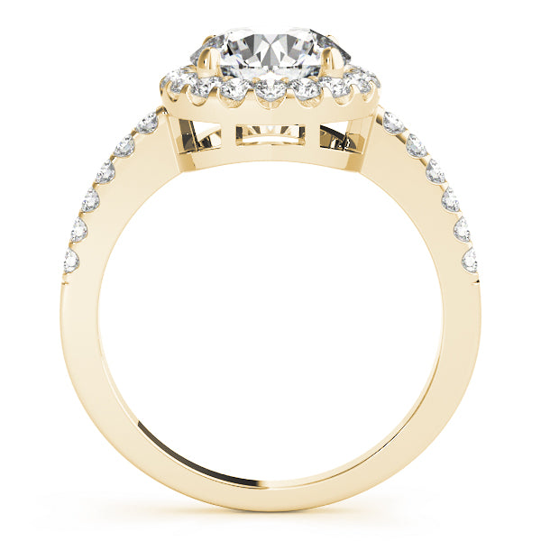 Classic Halo Pavé Diamond Engagement Ring (1/2 ct. tw.)