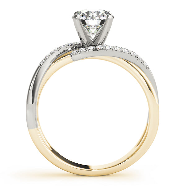 Twist Diamond Engagement Ring Two-Tone (1/10 ct. tw.)