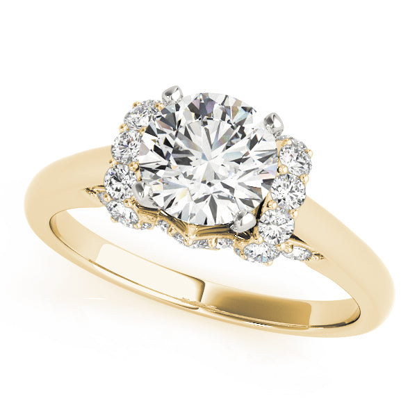 Cluster Partial Halo Diamond Engagement Ring (1/3 ct. tw.)