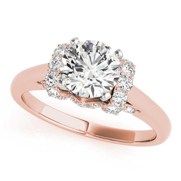 Cluster Partial Halo Diamond Engagement Ring (1/3 ct. tw.)