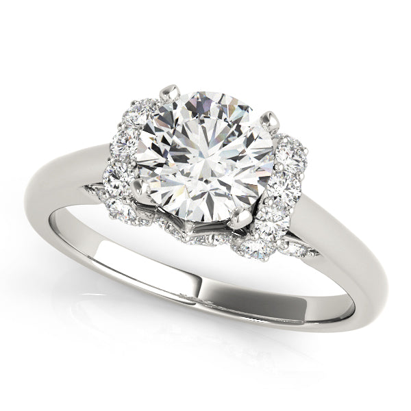 Cluster Partial Halo Diamond Engagement Ring (1/3 ct. tw.)