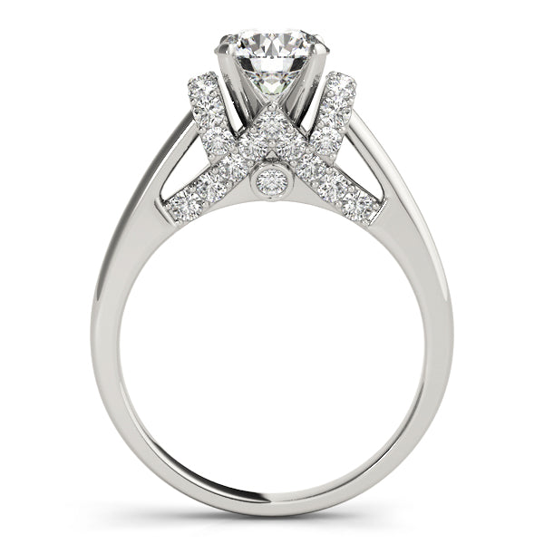 Cluster Partial Halo Diamond Engagement Ring (1/3 ct. tw.)