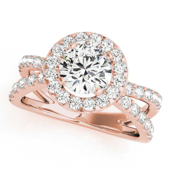 Split Shank Halo Diamond Engagement Ring (7/8 ct. tw.)