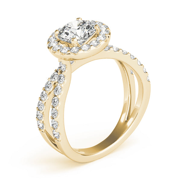 Split Shank Halo Diamond Engagement Ring (7/8 ct. tw.)
