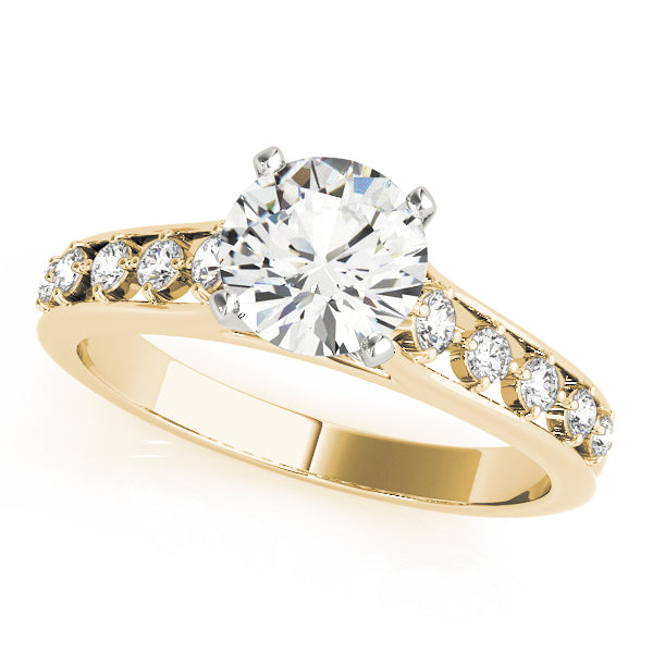 Scalloped Pavé Diamond Engagement Ring (1/4 ct. tw.)