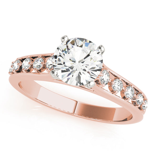 Scalloped Pavé Diamond Engagement Ring (1/4 ct. tw.)