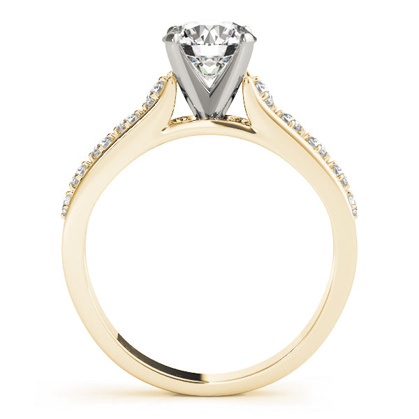 Scalloped Pavé Diamond Engagement Ring (1/4 ct. tw.)